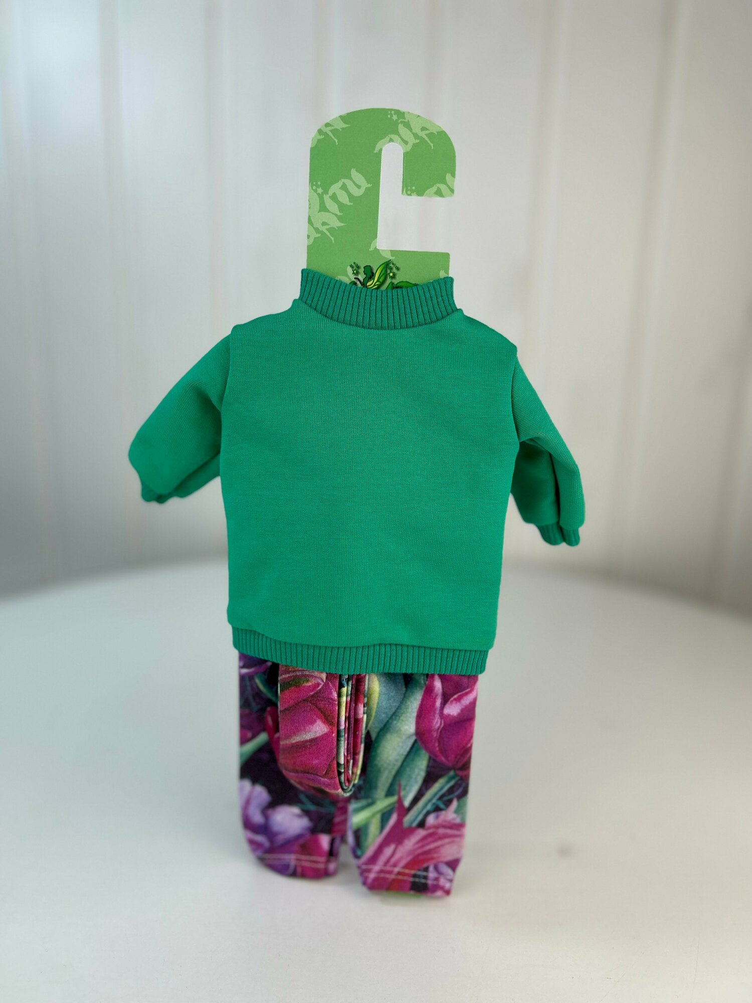 Комплект одежды для кукол "Тюльпаны": туника, лосины, на рост 35 см, обхват 17-19 см, арт. 78