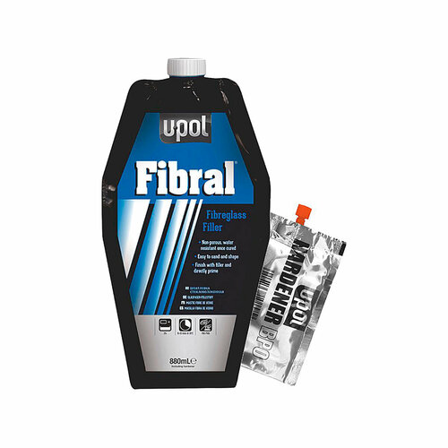 U-POL FIB/BL Fibral Шпатлевка стекловолоконная пакет 880 мл.
