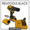 Фото #5 Аккумуляторный ударный шуруповерт Remtools black , 18В, 50Нм, 2xLi-ion