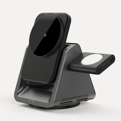 Изображение товара Беспроводное зарядное устройство Wiwu COOLPAD 3 in 1 Wireless Charger 15 W Wi-W018 Black