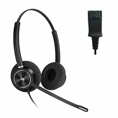 VoiceXpert VXH-300DQ проводная QD-гарнитура (2 динамика, QD-Plantronics)