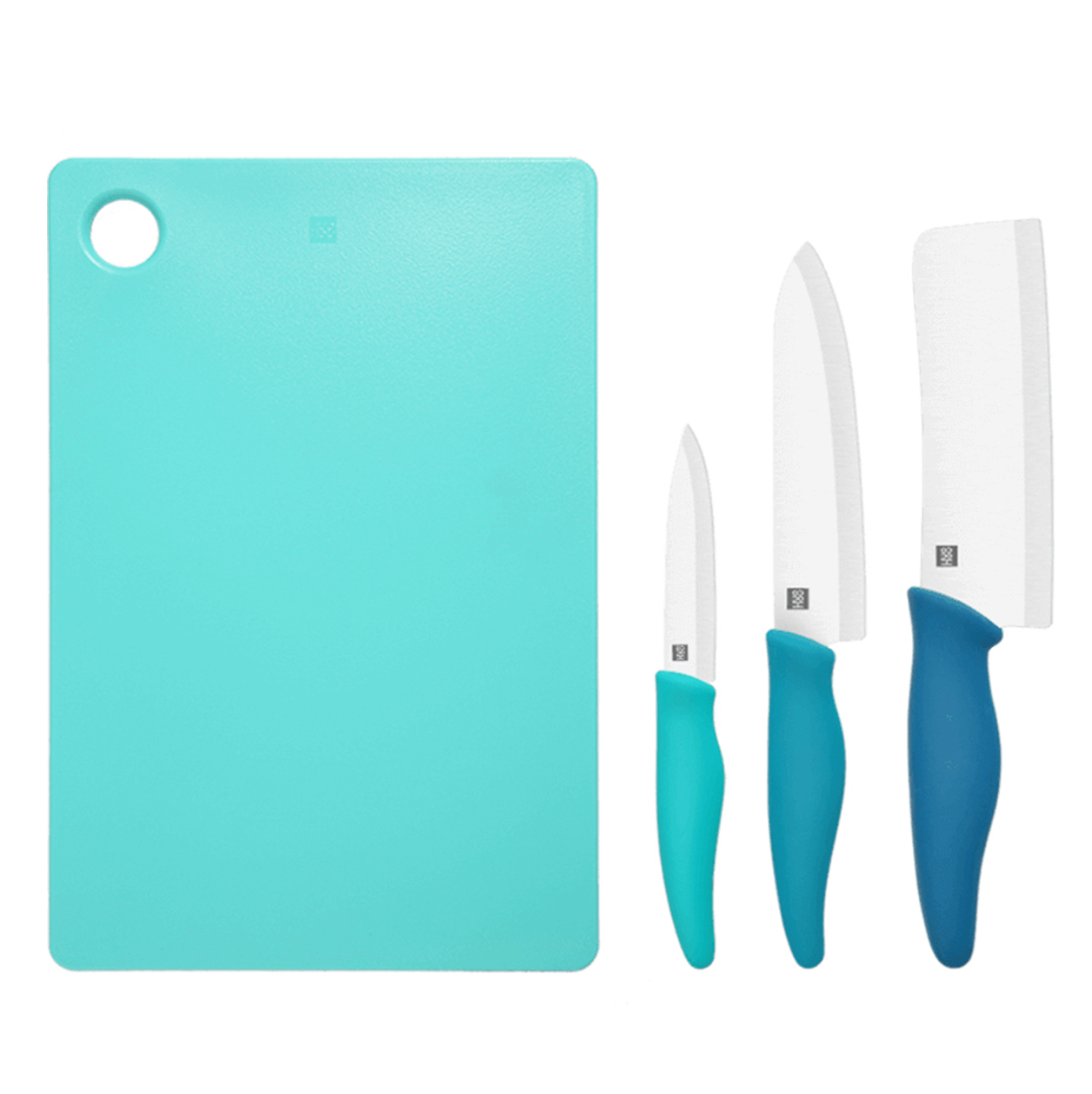 Набор керамических ножей 3+1 Ceramic Knives & Cutting board Set