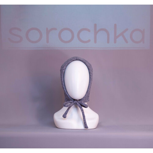 фото Чепчик "sorochka", размер 52-58, серый