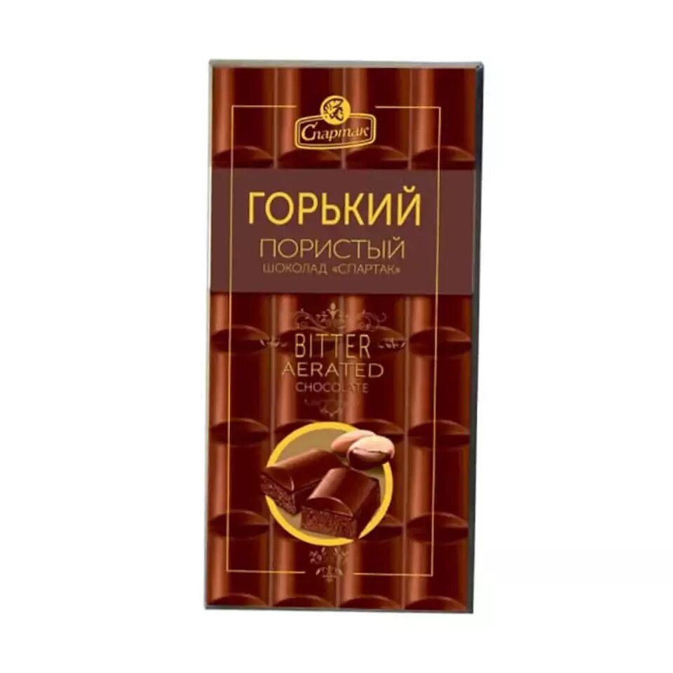 Шоколад Спартак, Горький пористый, 70 гр