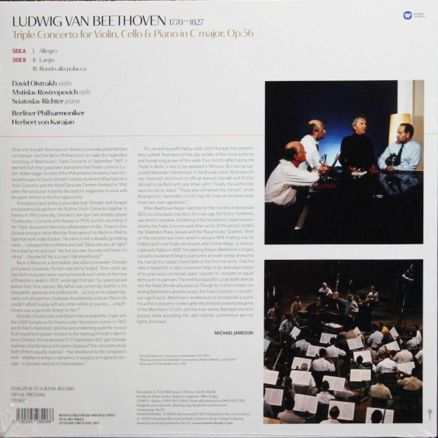 Warner Bros. Berliner Philharmoniker - Beethoven: Triple Concerto (виниловая пластинка) Warner Music - фото №5