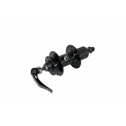 фото Втулка formula mtb disc задняя, алюминиевая, под disk 6 болтов, под кассету 10/11 скоростей, эксцентрик, 32 отверстия, ось 135x145мм, черная