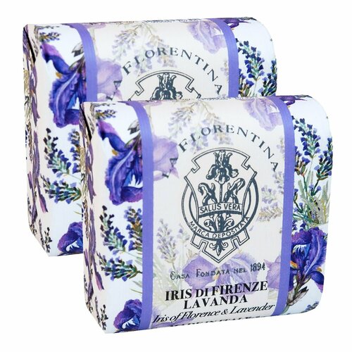 Мыло La Florentina Iris of Florence & Lavender Флорентийский Ирис и Лаванда 106 г 2шт 8003085707309/набор мыло la florentina в наборе 3 150 г lavender лаванда