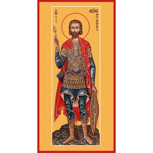 мученик максим антиохийский икона на доске 13 16 5 см Икона максим Антиохийский, Мученик