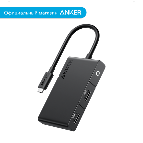 Адаптер Anker 332 USB-C 5 в 1 USB-Hub Медиа-хаб Разветвитель A8356 черный 6851₽