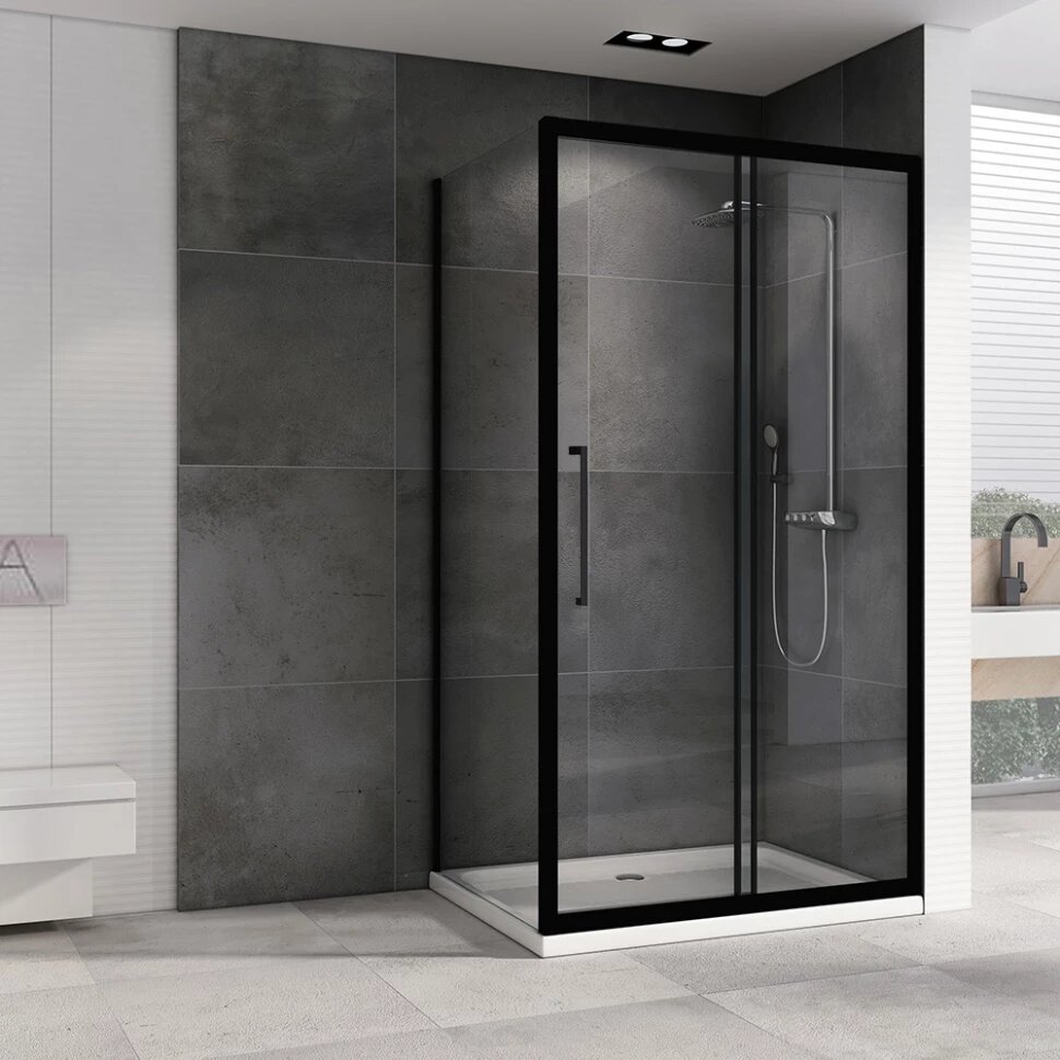 Душевой уголок 120x70 см Abber Schwarzer Diamant AG30120BH-S70B прозрачное