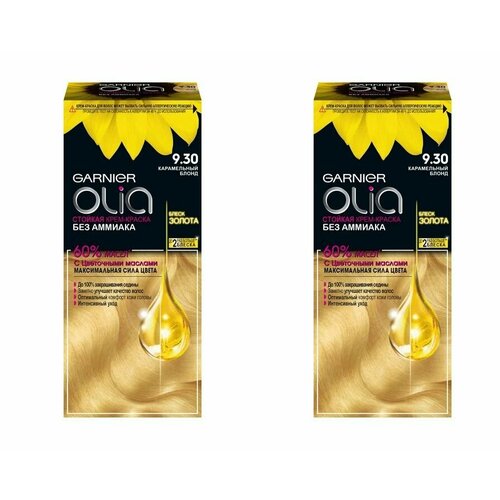GARNIER Крем-краска для волос безаммиачная Olia 930 Карамельный блонд - 2 штуки 1422₽