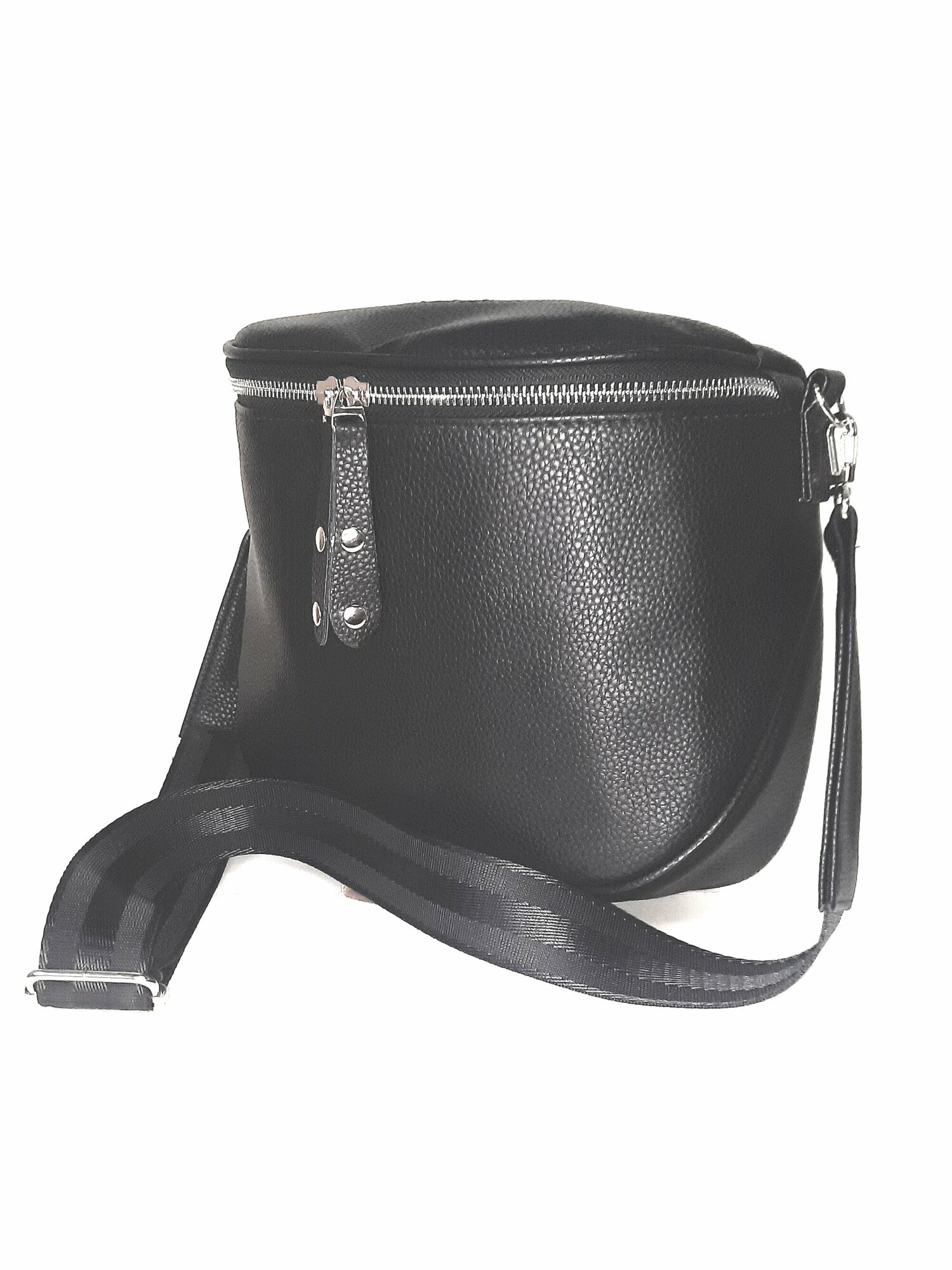 фото Сумка женская/ кросс-боди / на плечо / через плечо / стильная McKIR 21-167 экокожа черная с боковым карманом