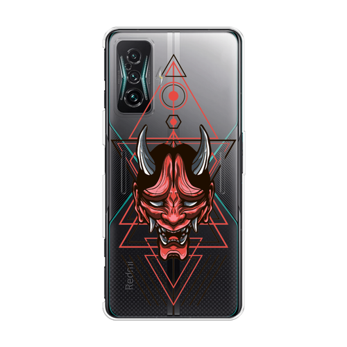 Силиконовый чехол на Xiaomi Redmi K50 GE/Poco F4 GT / Сяоми Редми K50 GE/Поко F4 GT Hanya Oni mask, прозрачный