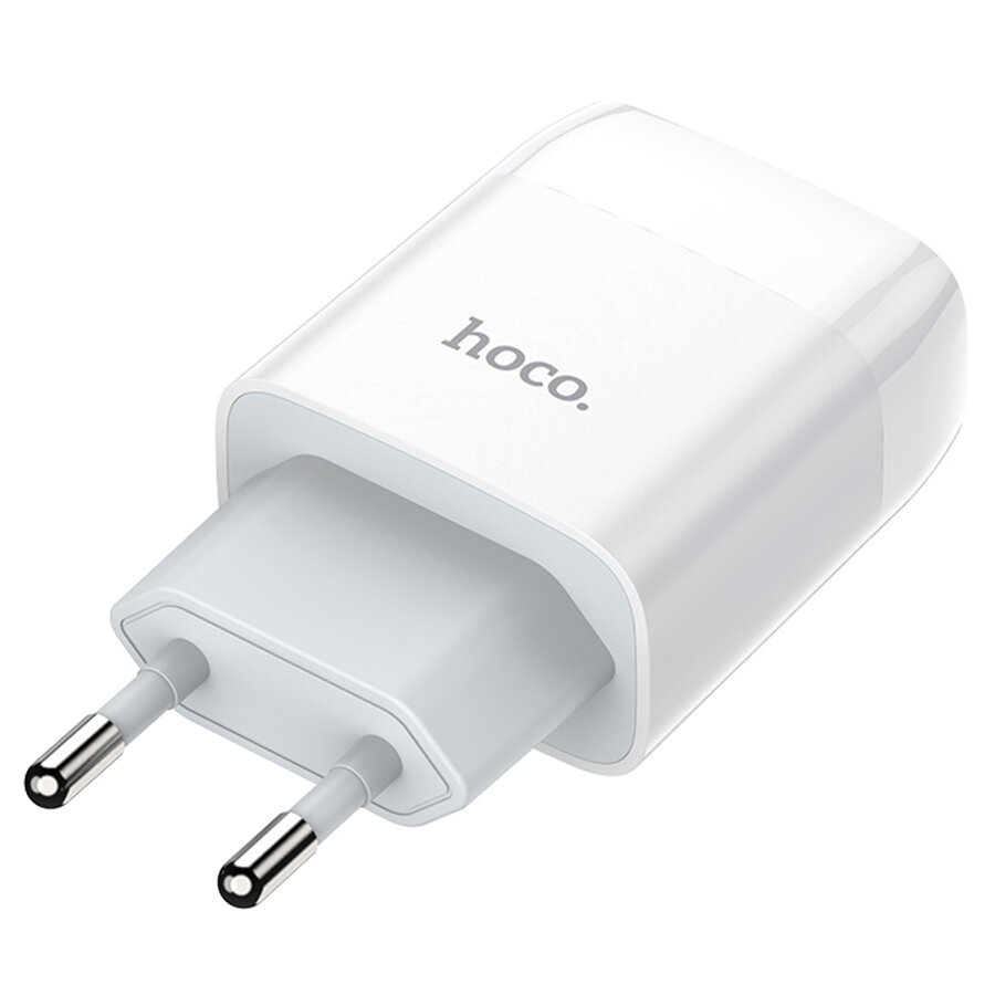 Сетевое зарядное устройство HOCO C73A Glorious 2xUSB, 2.4A, 10.8W, белый — фото 1