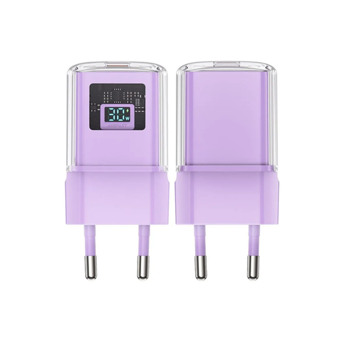 Сетевое зарядное устройство Acefast A53 c USB-TypeC и поддержкой быстрой зарядки PD 30W, фиолетовый / purple сетевое зарядное устройство acefast a77 mini черный