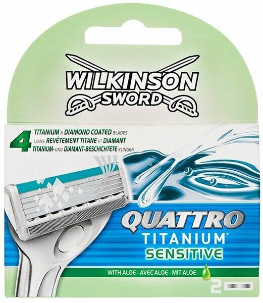 Кассеты Schick Wilkinson Quattro titanium (2 шт)