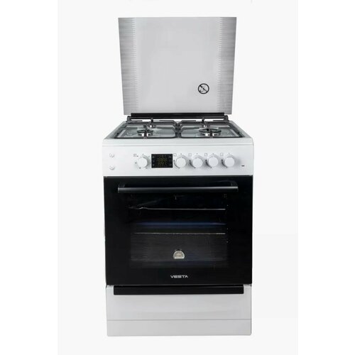 Комбинированная плита VESTA Valencia VGE 60421245678 с электрической духовкой вертелгриль чугунные решетки Газ-контроль 36000₽