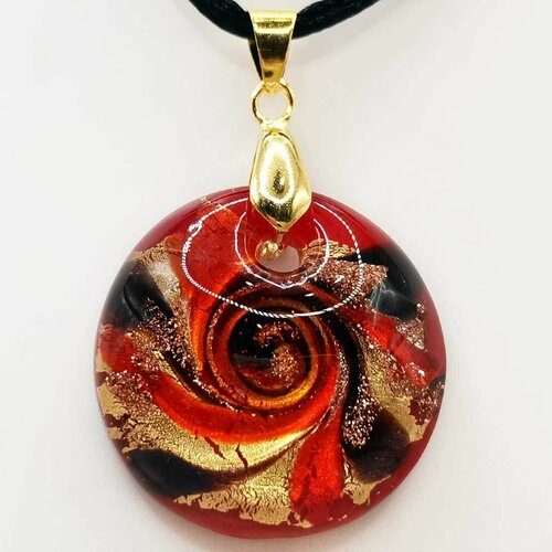 Колье Venezia бесцветный горчичный золотой красный 2900₽