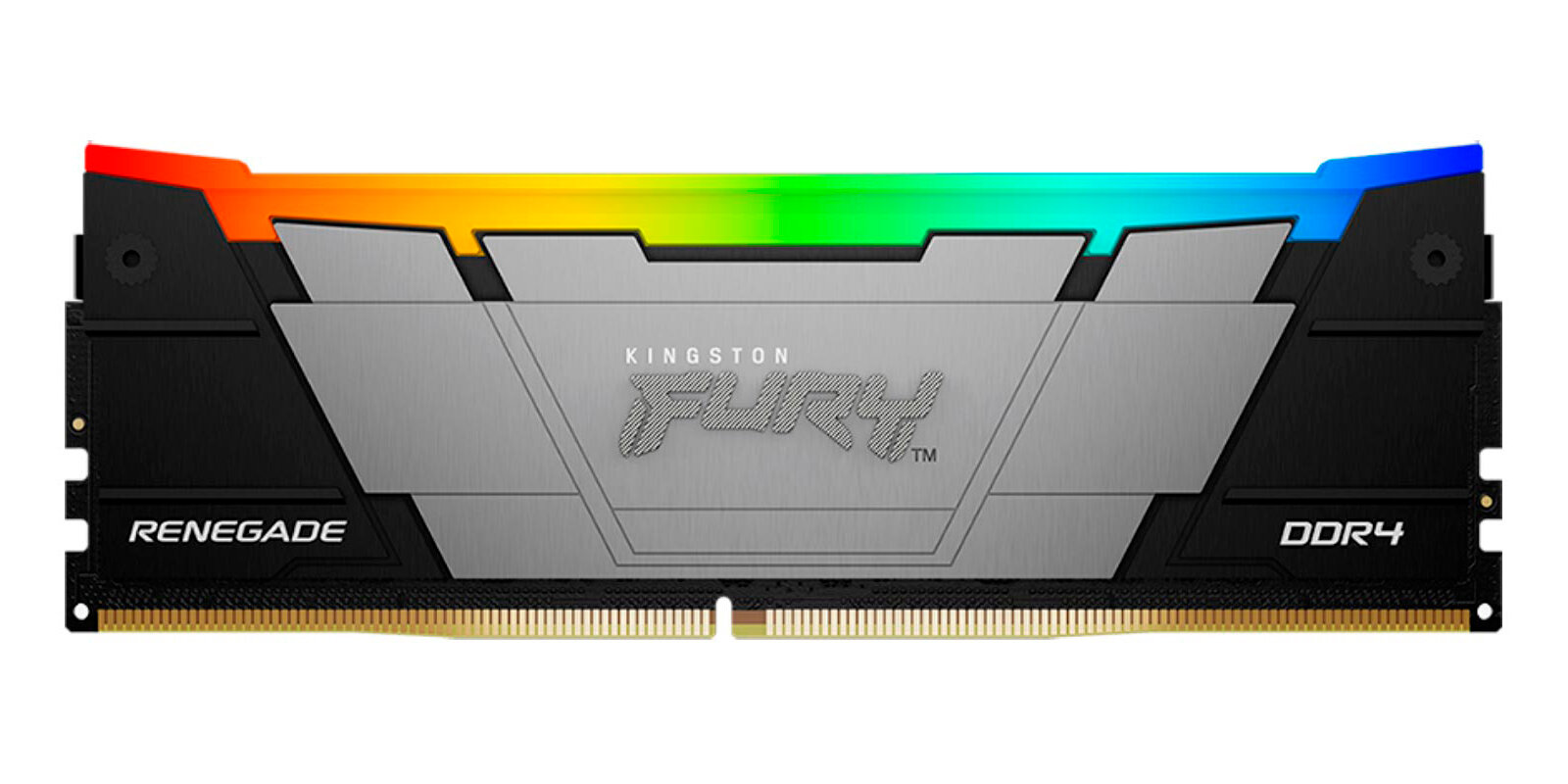 Kingston KF436C16RB2A/8 Оперативная память Fury Renegade, DDR4, 8GB (1x8GB), 3600MHz, CL16, DIMM, с радиатором, RGB, серебристый/черный