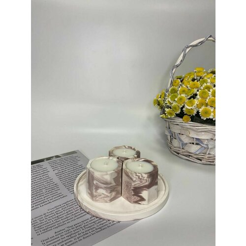 Аромасвечи с декоративным набором из гипса 4 предмета 25 418₽