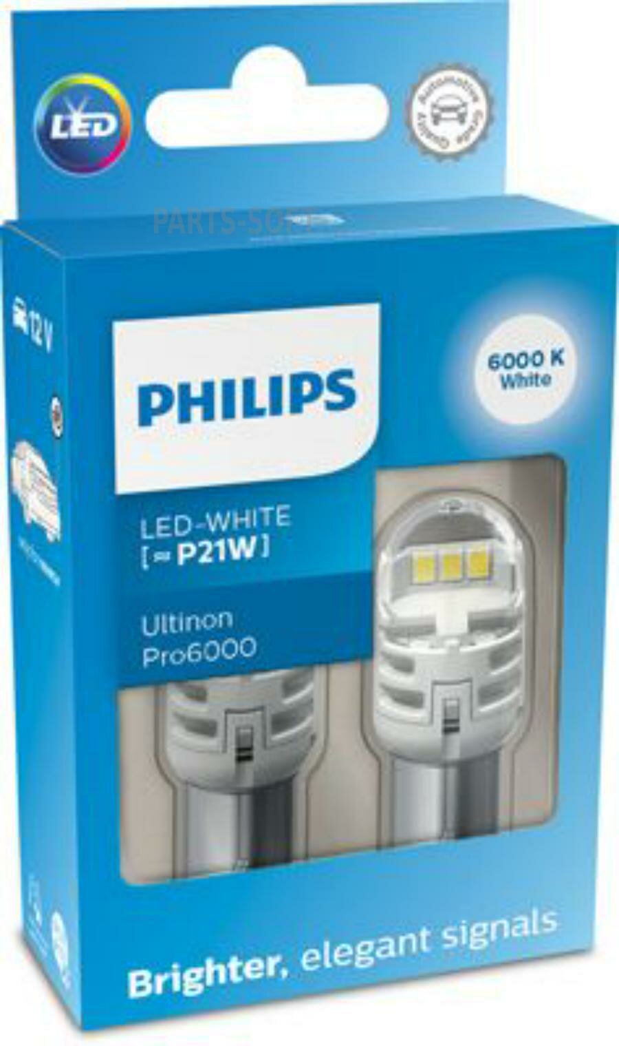 PHILIPS 11498CU60X2 автолампа P21W LED WHITE 11498 CU60 12VX2