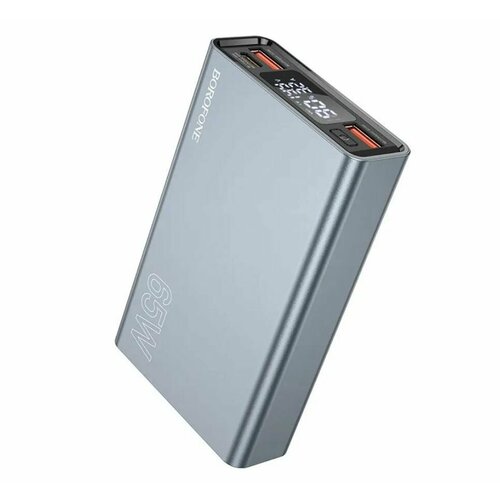 Повербанк Borofone 65 Вт 15000 мАч 3 устройства быстрая зарядка дисплей металл 489000₽