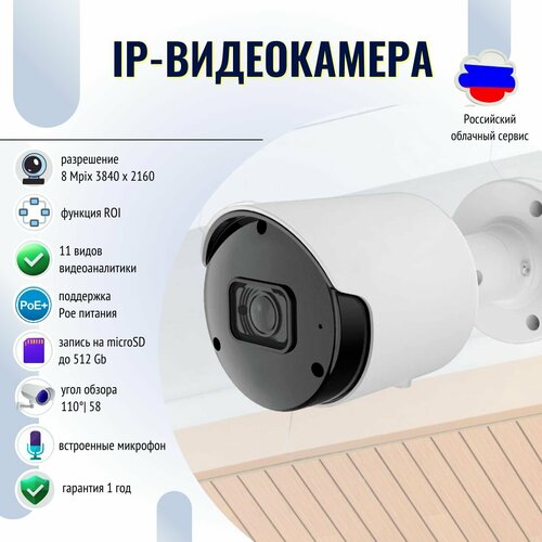 IP-видеокамера 8Mpix 28mm в комплекте 1 шт 1841600₽