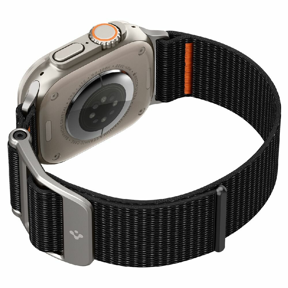 Ремешок Spigen на Apple Watch (49/45/44/42 mm) (AMP05981) DuraPro Flex Ultra / Спиген для Эпл Вотч ремешок, черный — фото 1