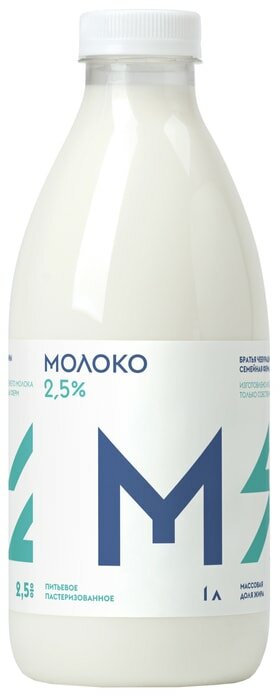 Молоко Братья Чебурашкины 2.5% 1л