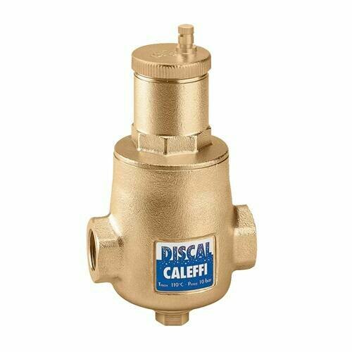 Сепаратор воздуха Caleffi 5510 DISCAL - 2" (ВР/ВР, PN10, t110°C, со сливом, без теплоизоляции)