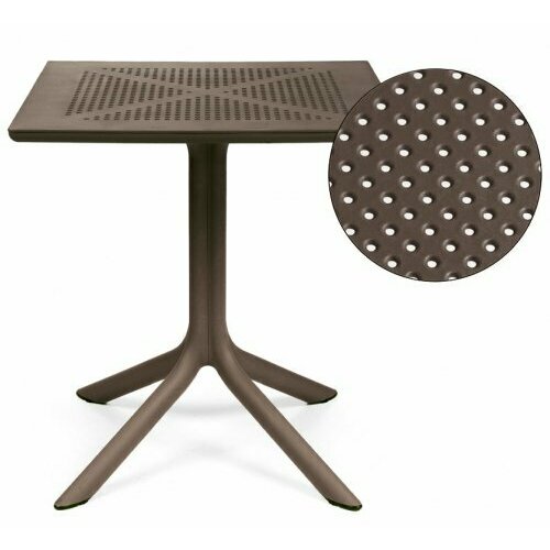 Стол пластиковый обеденный Nardi Clip 70 Табак
