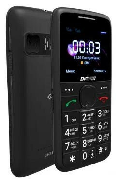 Телефон мобильный (DIGMA Linx S220 32Mb Black (LT1075MM))