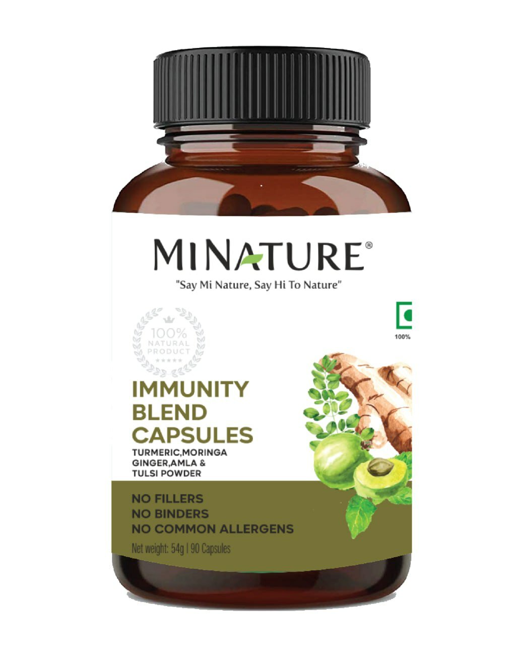 Витамины для иммунитета Immunity Blend в капсулах, очищение, детокс (куркума, аоджиру, имбирь, амла, тулси), Индия