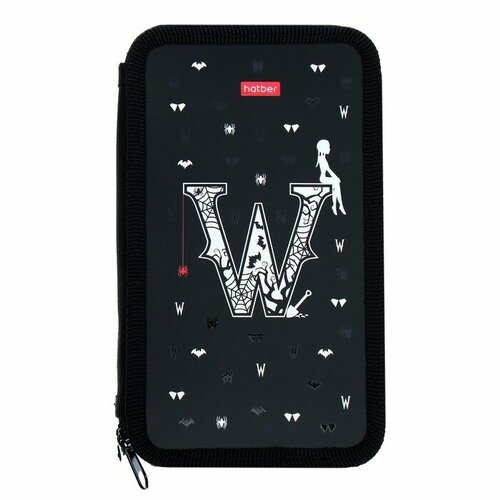 Hatber Пенал 2 секции 110190 лам кар Hatber 3D дев W-wednesday чер NPn_47075 2070₽