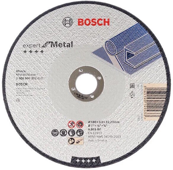 Отрезные круги Bosch Круг отрезной Bosch Expert for Metal по металлу 180х3х22мм 2608600321