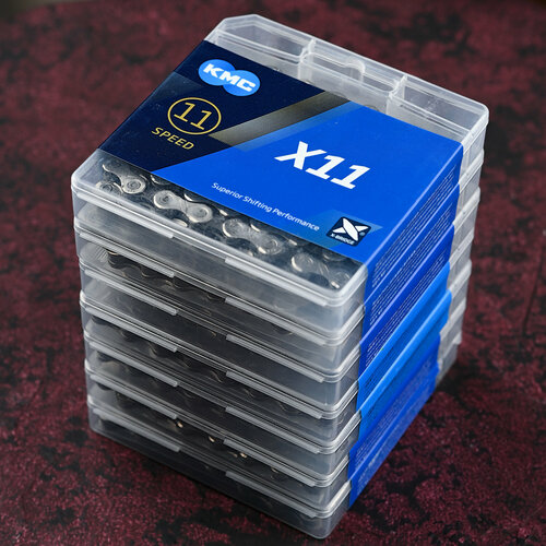 Цепь для велосипеда KMC X11 11 скоростей, 118 звеньев, комплект с замком, велосипедная