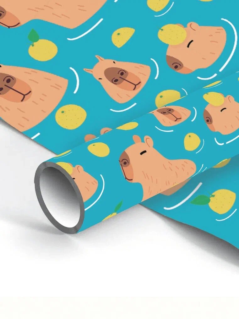 Упаковочная бумага для подарков AXLER глянцевая оберточная подарочная бумага для упаковки в рулоне 70*100см 90г/м2