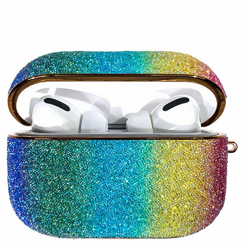 Чехол PQY Rainbow для Apple Airpods Pro Радуга 3d pearl shell keychain water rainbow pink hard headphone earphone case for apple airpods 1 2 cover for airpods pro wireless