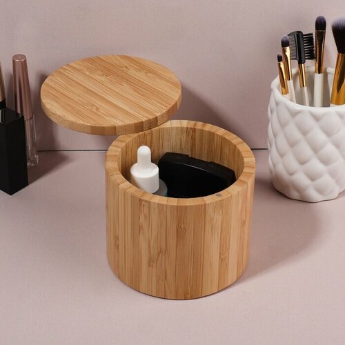 Органайзер для хранения BAMBOO с крышкой раздвижной d - 12 105 см цвет коричневый 1072₽