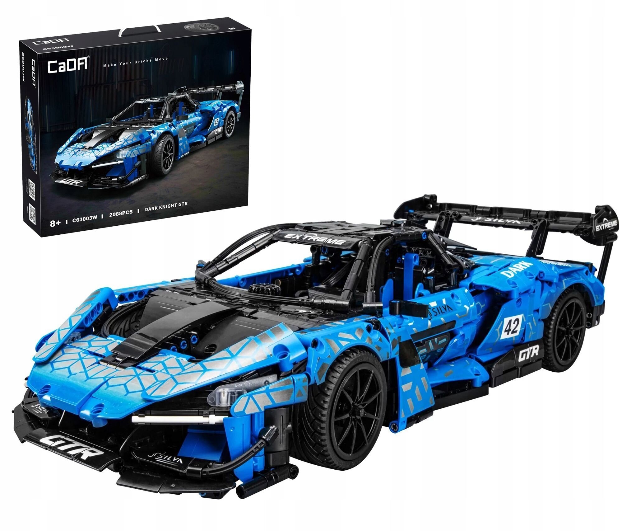 Конструктор CaDA Спортивный автомобиль Dark Knight GTR, 2088 деталей, C63003W