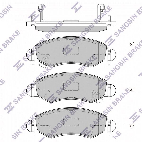 HI-Q SP1601 колодки дисковые перед.\Suzuki (Сузуки) wagon / ignis II r+ 1.3i / 1.5i / 1.3ddis Subaru (Субару) justy