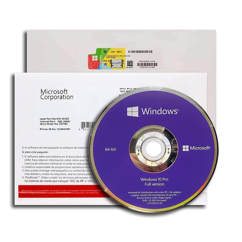 Microsoft Windows 10 PRO DVD English, английская версия
