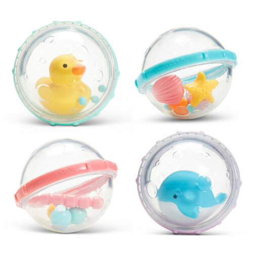 игрушки для ванны munchkin игрушки для ванны морские животные 4 шт Игрушка для ванны Munchkin Пузыри-поплавки 4шт. 4+