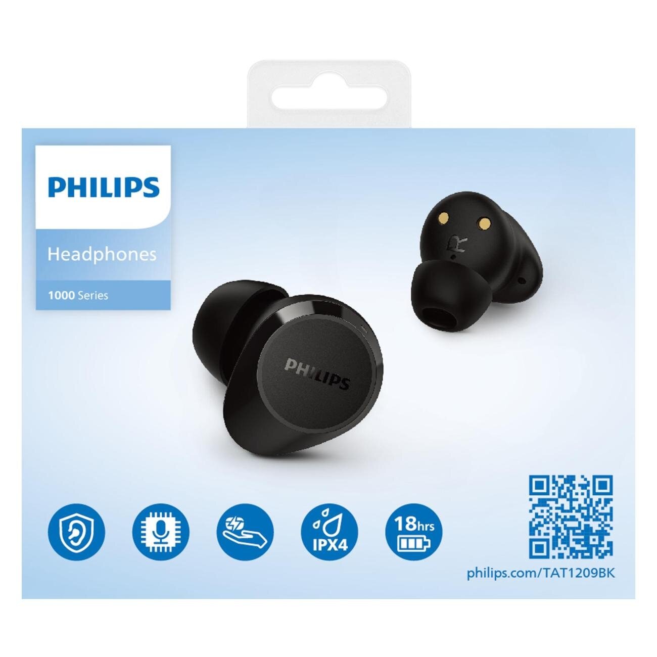 Наушники Philips TWS TAT1209 Black