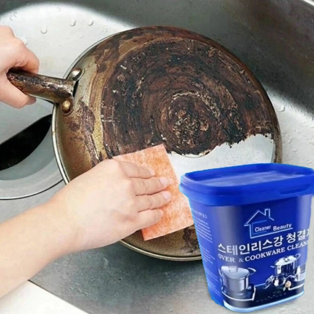 Моющее средство крем-паста для сантехники гриля кастрюль сковородок от жира нагара. Универсальный антибактериальный. Чистящий гель для туалета. IkoloL