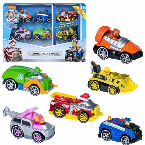 Набор машинок Paw Patrol True Metal 6er-Pack 6053362