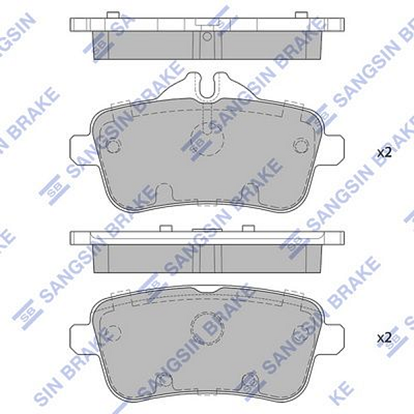 HI-Q SP1909 колодки дисковые задние\ mb w166 ml250 / gl350 2.5cdi / 3.5cdi 11