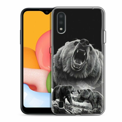 Дизайнерский силиконовый чехол для Samsung Galaxy M01 Медведь дизайнерский силиконовый чехол для samsung galaxy s20 fe медведь
