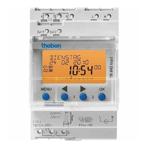 Цифровой таймер 110 . 240 В переменного тока TR 642 top2 – Theben – 6420100 – 4003468642085