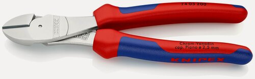 Изображение товара Бокорезы KNIPEX особо мощные, 200 мм, хром, 2-комп ручки KN-7405200